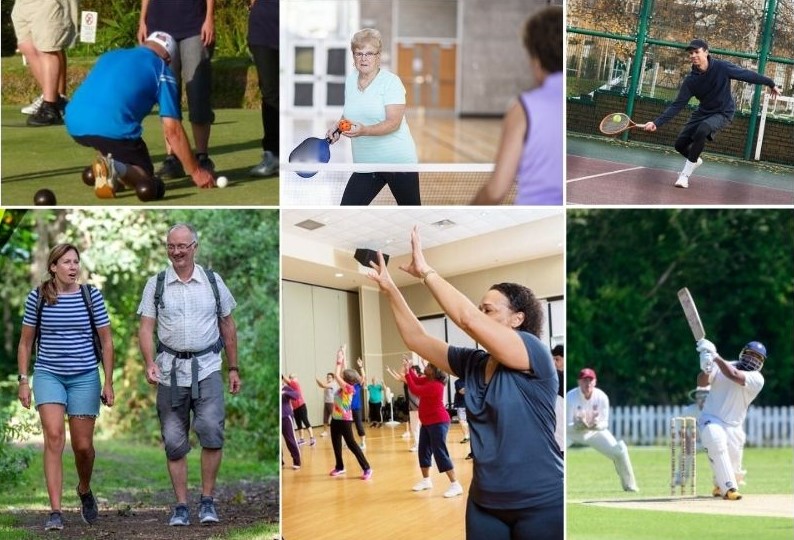 people taking part in different sports and activities