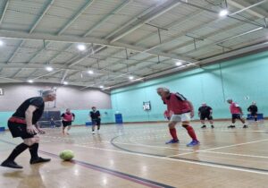 people playing walking football
